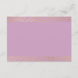 ENCLOSURE CARD rustikales Gold Mini Confetti lila Begleitkarte