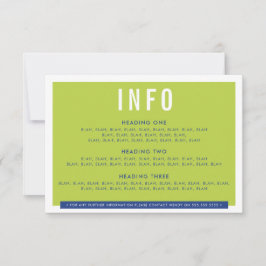 ENCLOSURE DETAIL Spaß kühn Block Limon königsblau RSVP Karte