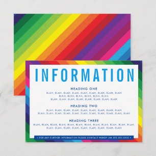 ENCLOSURE DETAILS Fantastische Regenbogenstreifen RSVP Karte