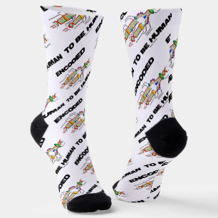 Encoded to be Human DNA Replication Geek Spaß Socken