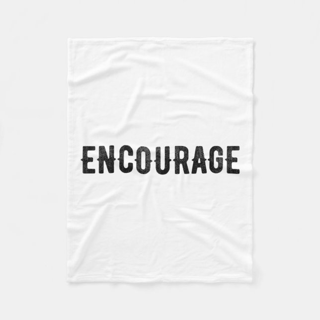 Encourage One Word Insrational Motivational Distre Fleecedecke (Vorderseite)