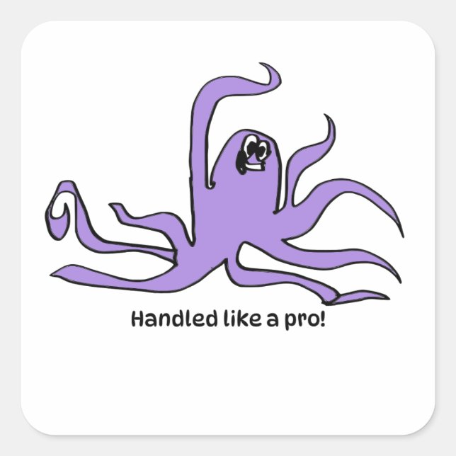 Encouragement Sticker for Kids - Octopus (Vorderseite)