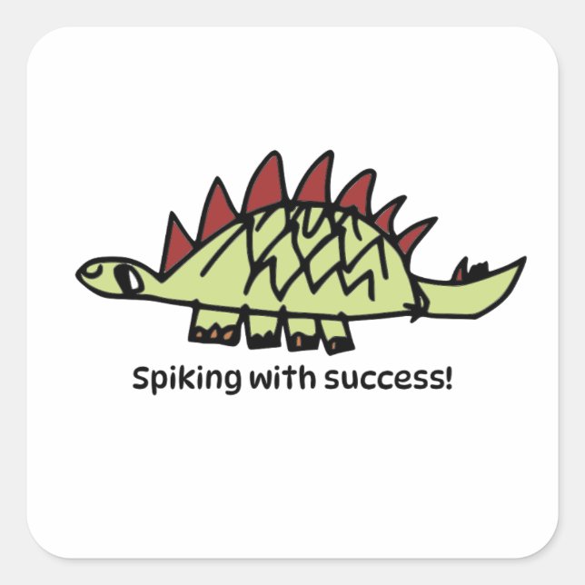 Encouragement Sticker for Kids - Stegosaurus (Vorderseite)