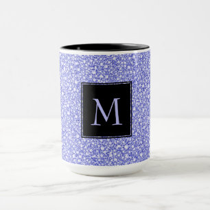 Encrusted Blue Diamonds Look Glitzer Patter Tasse