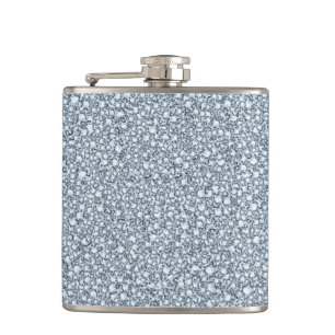Encrusted Diamonds Look Glitzer Patter Flachmann
