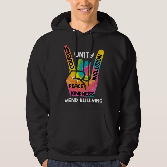 End Bullying Awareness and Solidarity for handicap Hoodie (Vorderseite)