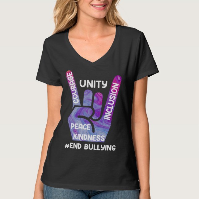 End Bullying Awareness and Solidarity for handicap T-Shirt (Vorderseite)