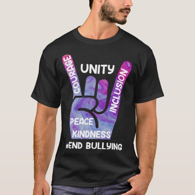 End Bullying Awareness and Solidarity for handicap T-Shirt (Vorderseite)