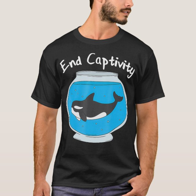 End Captivity Free The Orcas  T-Shirt (Vorderseite)
