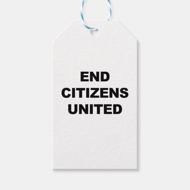 End Citizens United Geschenkanhänger (Vorderseite)