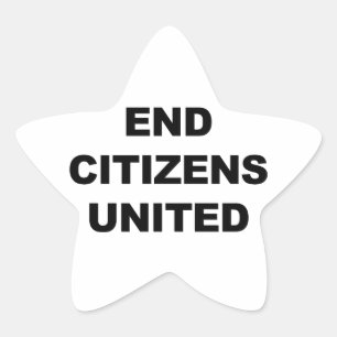 End Citizens United Stern-Aufkleber