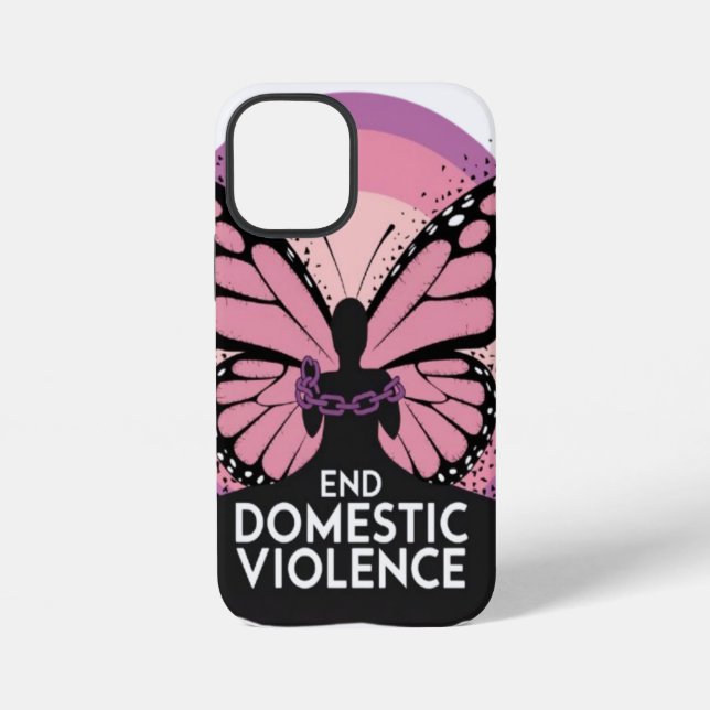 End Domestics Violene Butterfly Design iPhone Hülle (Rückseite)