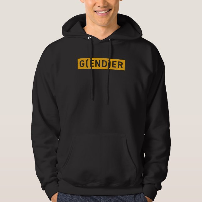 End Gender Cute Genderfluid Nonbinary Pride Subtle Hoodie (Vorderseite)