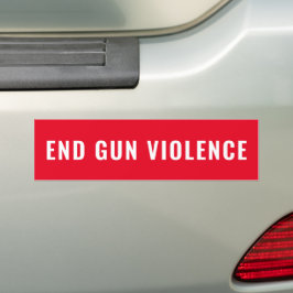 End Gun Gewalt Rot und Weiß minimalistisch Autoaufkleber