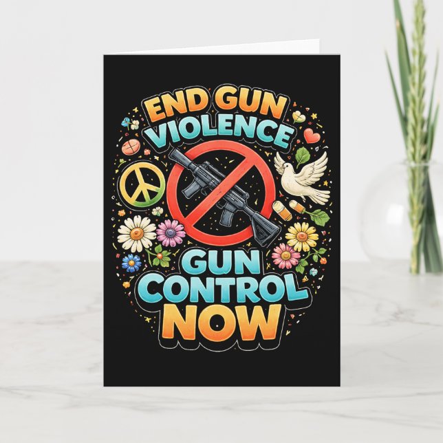 End Gun Violence Now Feiertagskarte (Vorderseite)