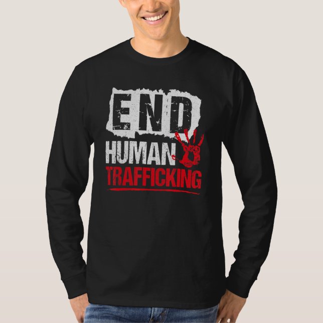 End Human Trafficking  Human Rights T-Shirt (Vorderseite)