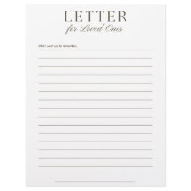 End-of-Life Letter to Loved Ones