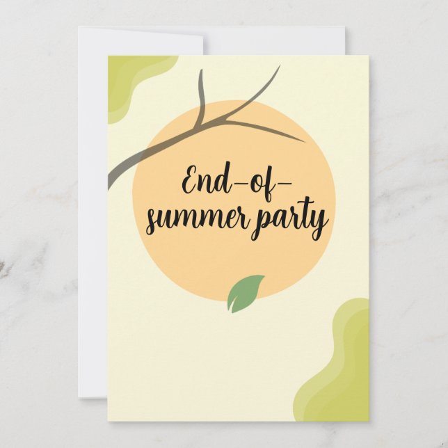 End of Summer Garden Party Invitation Einladung (Vorderseite)