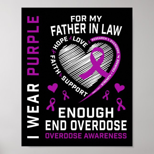 End Overdose Awareness Shirt Enough Purple For Fat Poster (Vorne)