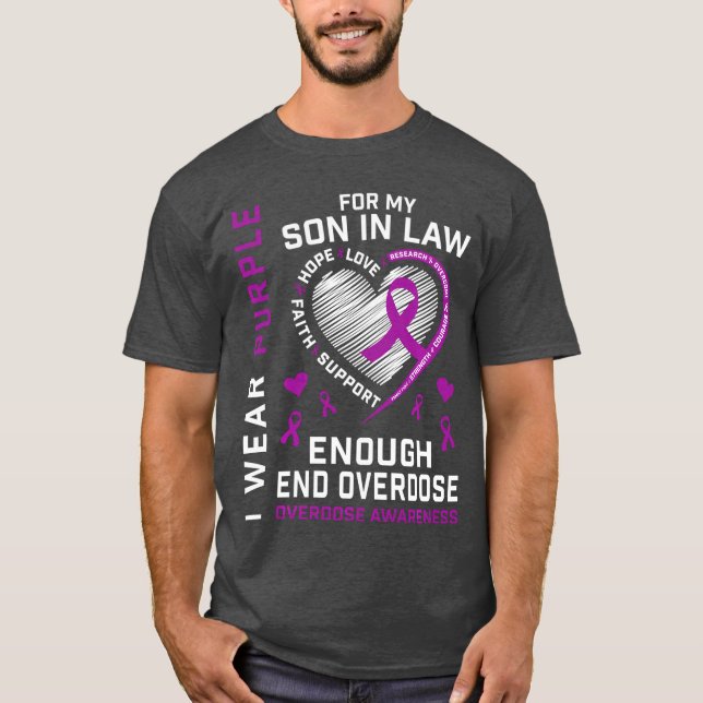 End Overdose Awareness Shirt Enough Purple For My  (Vorderseite)