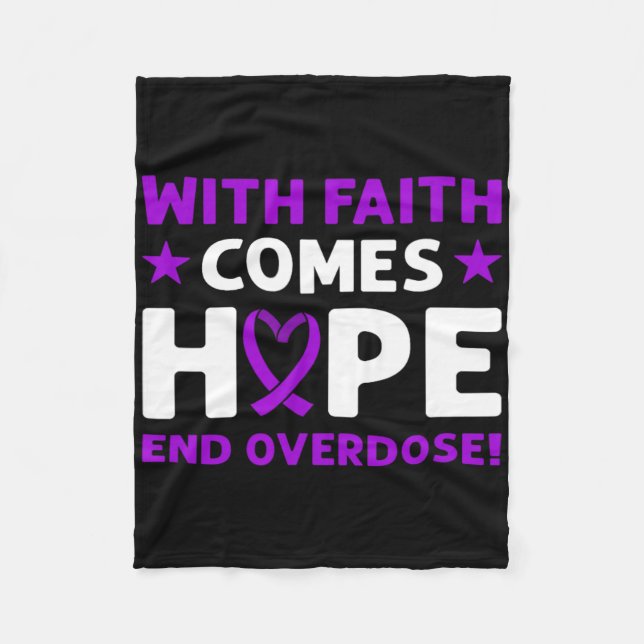End Overdose! Violettes Band. Überdosierungsbewuss Fleecedecke (Vorderseite)