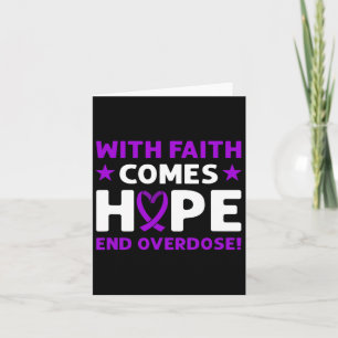 End Overdose! Violettes Band. Überdosierungsbewuss Karte