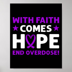 End Overdose! Violettes Band. Überdosierungsbewuss Poster
