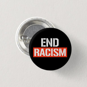 End Racism Classic Round Sticker Button