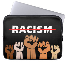 End Racism Multi Shade Fists Electronics Bag Laptopschutzhülle