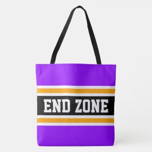 END ZONE Fette Helle Lila Orange Schwarze Streifen
