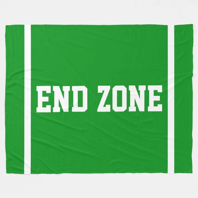 END ZONE Spaß Text Kantenstreifen auf strahlendem  Fleecedecke (Vorderseite (Horizontal))