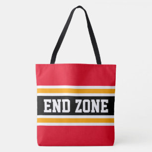 END ZONE Sportlich Helles Rot Orange Schwarze Stre