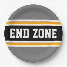END ZONE Sporty Bold Black Yellow Stripes
