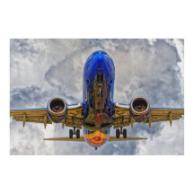 Endanflug mit sehr bewölktem Himmel