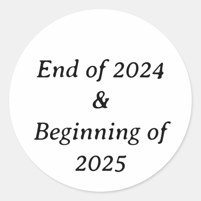 Ende 24 und Anfang 25 klassischer Round Stickers (Vorderseite)