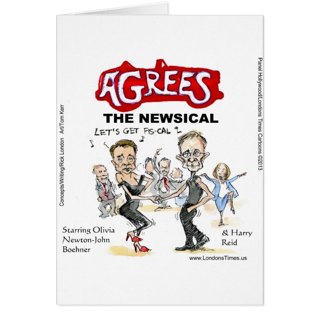 Ende der Fiskalklippe Funny Gifts Karten und T-Shi (Vorne)