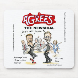 Ende der Fiskalklippe Funny Gifts Karten und T-Shi Mousepad