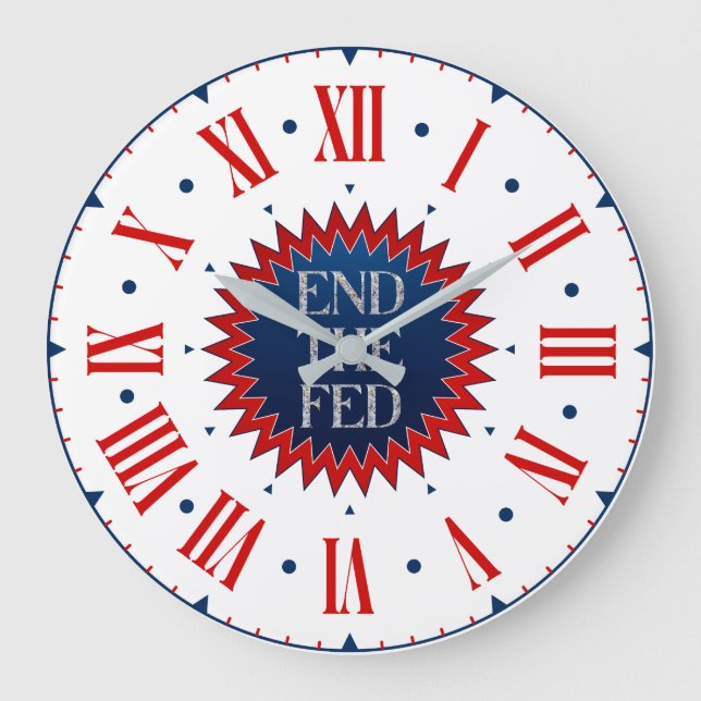 Ende der Gefüttert Stars römische große Uhr (Vorderseite)