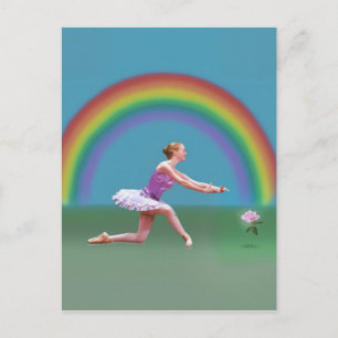 Ende der Rainbow Ballerina Postkarte
