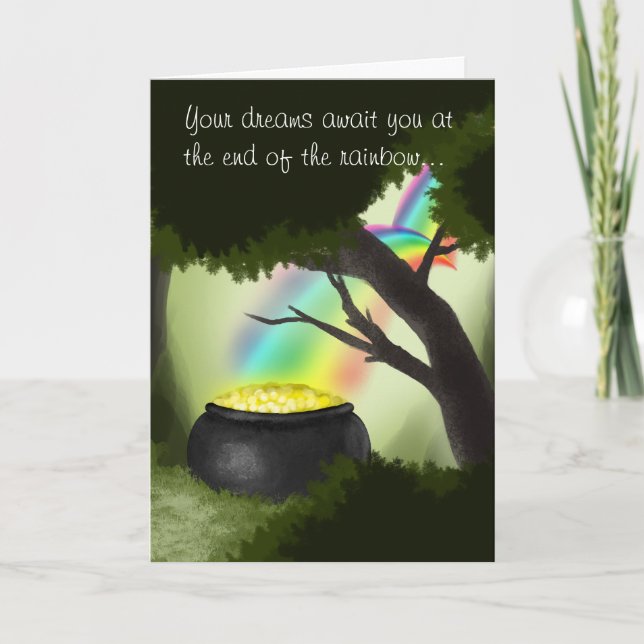 Ende der Rainbow St. Patrick's Day Card Karte (Vorderseite)