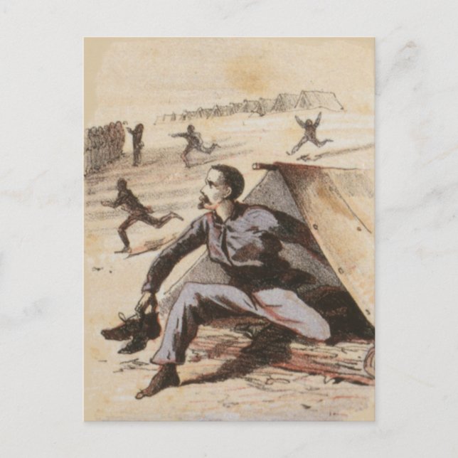 Ende der Roll Call Ziviles Kriegsleben Postkarte (Vorderseite)