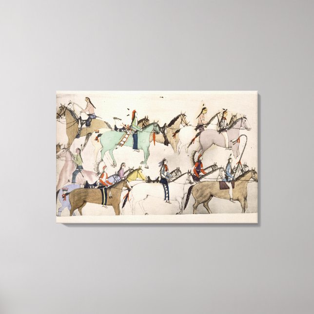 Ende der Schlacht (Tinte auf Papier) Leinwanddruck (Vorderseite)