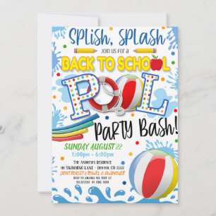 Ende der Sommerpool-Party Einladung