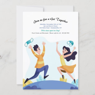 Ende der sozialen Distanz zusammenbrechen Einladung