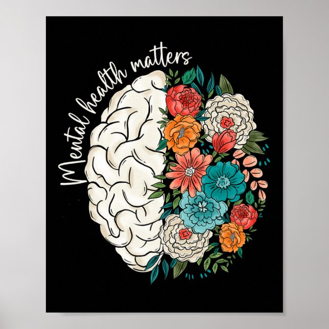 Ende der Stigma Groovy psychische Probleme Menta Poster (Vorne)
