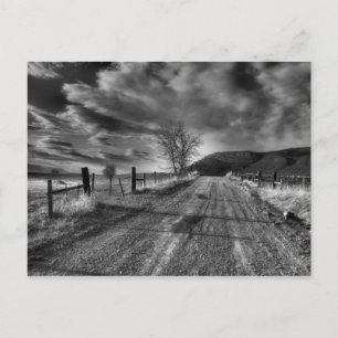 Ende der Straßenkarte Postkarte