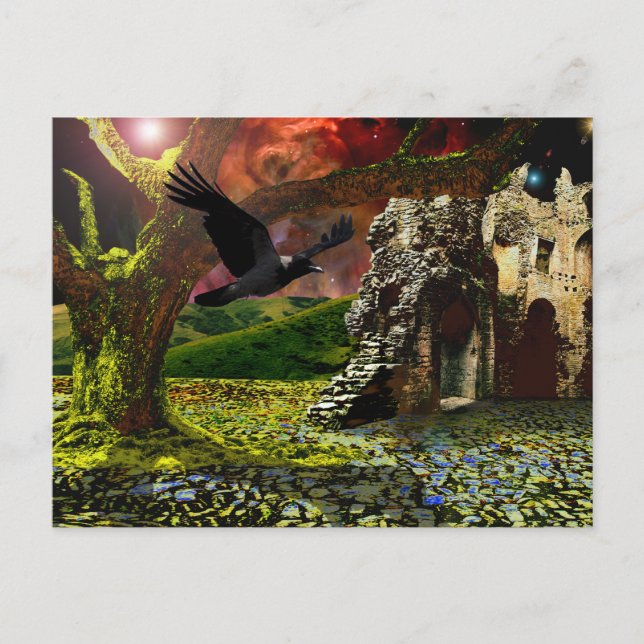 Ende der Tage... Der letzte Baum. Postkarte (Vorderseite)