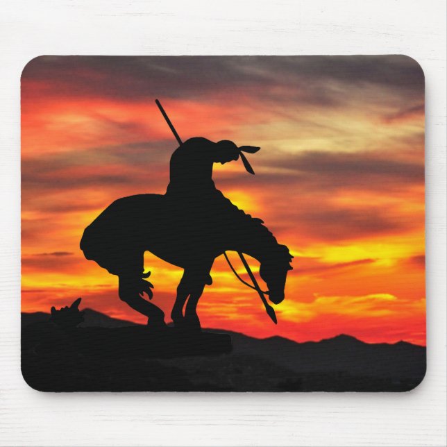 Ende der Trail-Silhouette mit Sunset Mouse Pad Mousepad (Vorne)