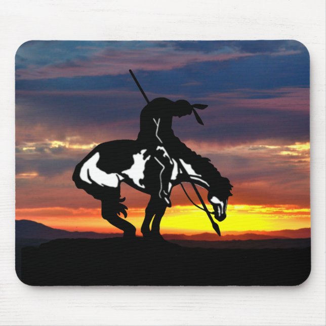 Ende der Trail-Silhouette mit Sunset Mouse Pad Mousepad (Vorne)
