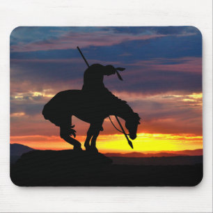 Ende der Trail-Silhouette mit Sunset Mouse Pad Mousepad